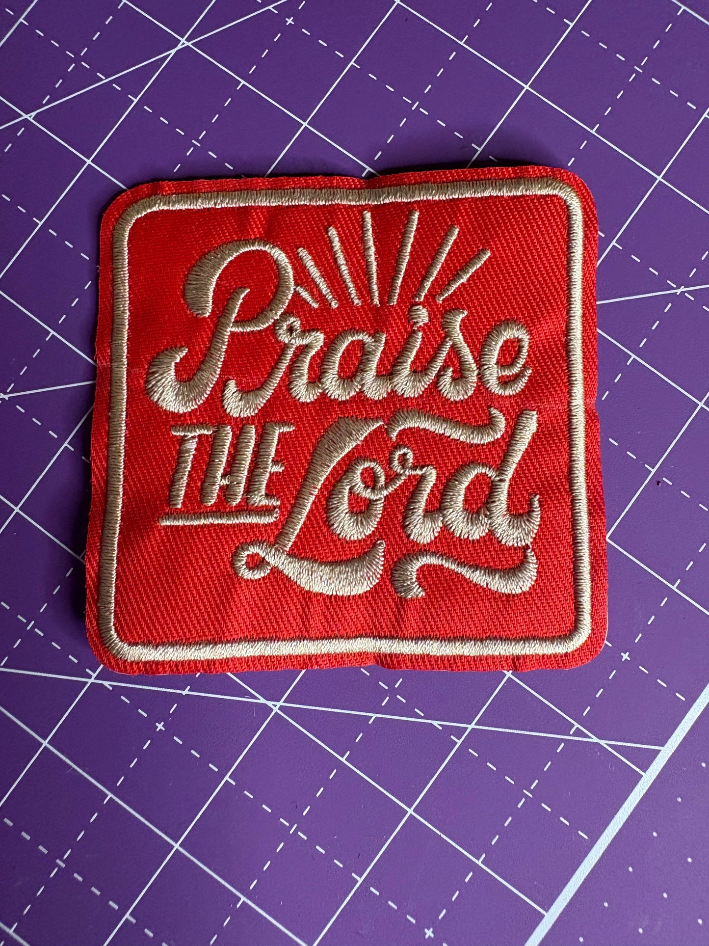 Jesus Saves Embroidered Patch Set – Red & Black