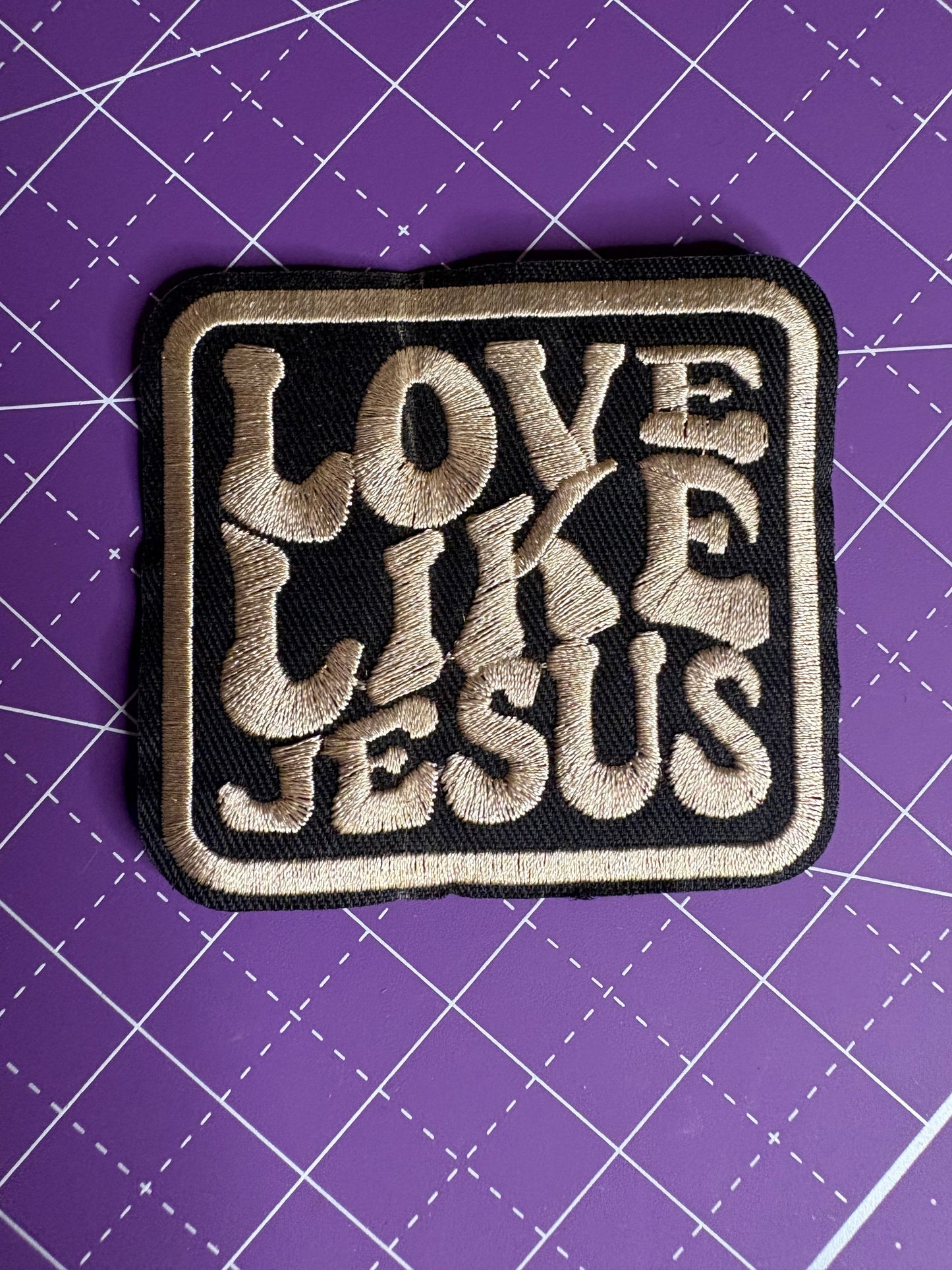 Jesus Saves Embroidered Patch Set – Red & Black