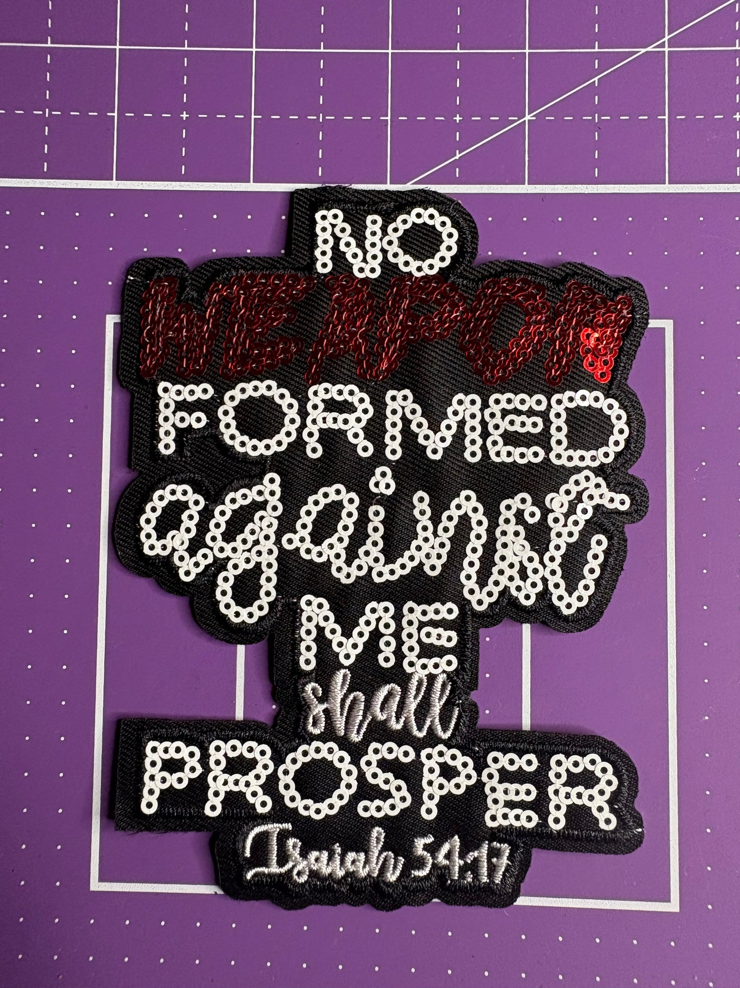 No Weapon Formed Against Me Patch – Isaiah 54:17