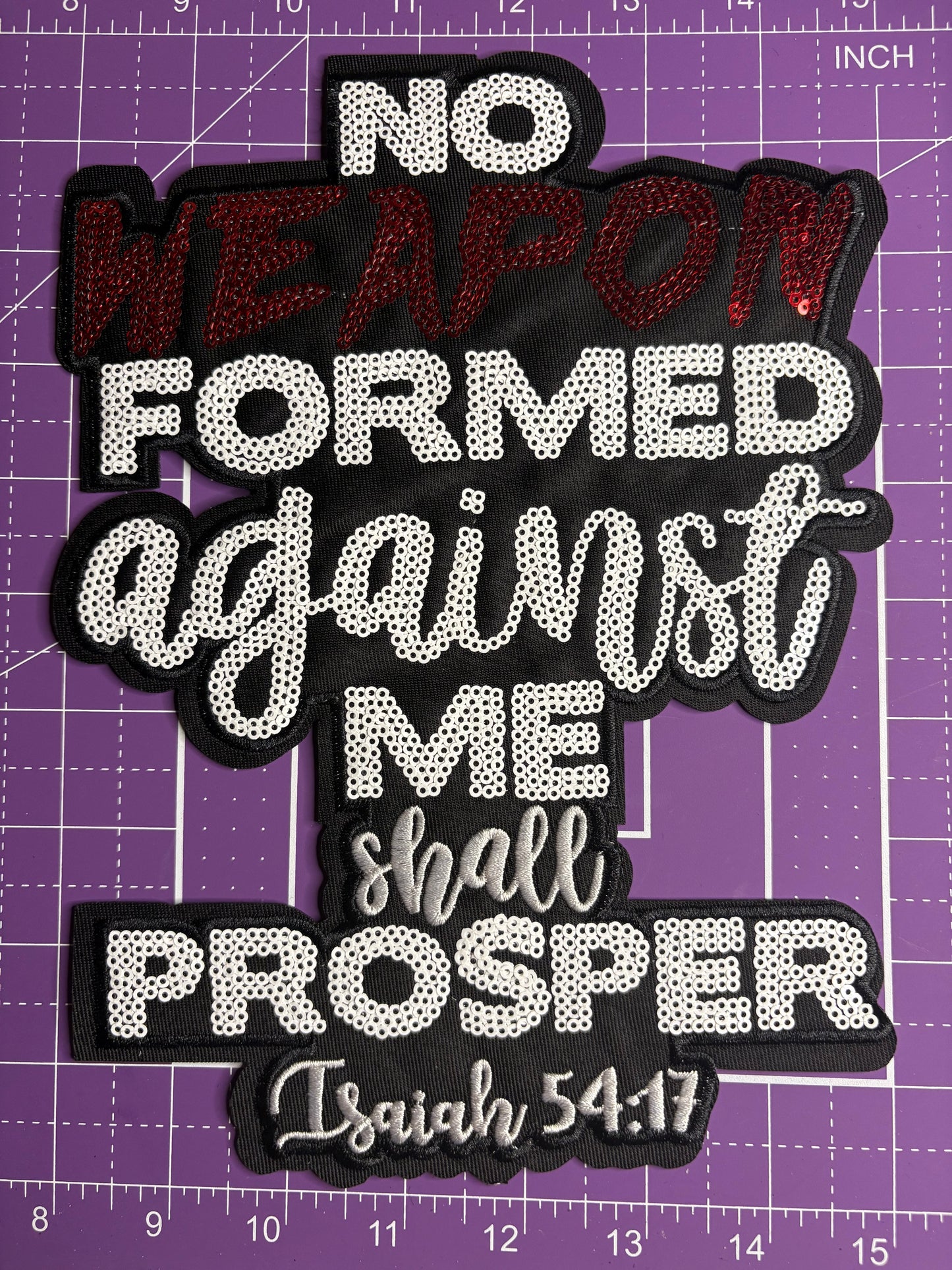 No Weapon Formed Against Me Patch – Isaiah 54:17
